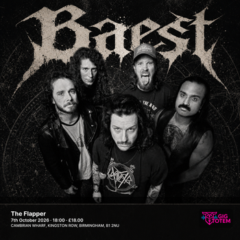 Baest at The Flapper on 7 October 2026 gig poster