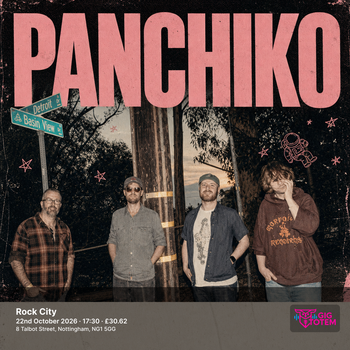 Panchiko Alison's Halo at Rock City on 22 October 2026 gig poster