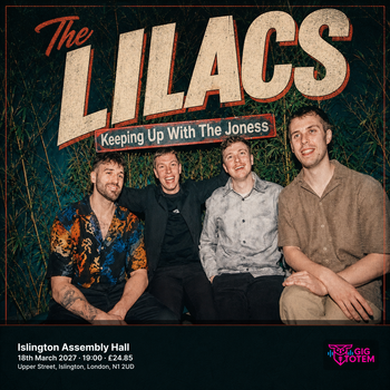 The Lilacs at Islington Assembly Hall on 18 March 2027 gig poster