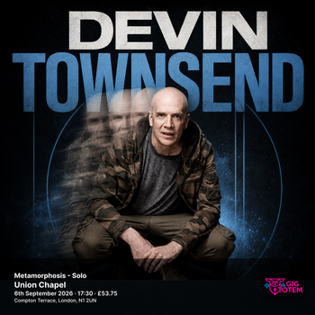 Devin Townsend - Metamorphosis - Solo Devin Townsend at Union Chapel on 6 September 2026 gig poster