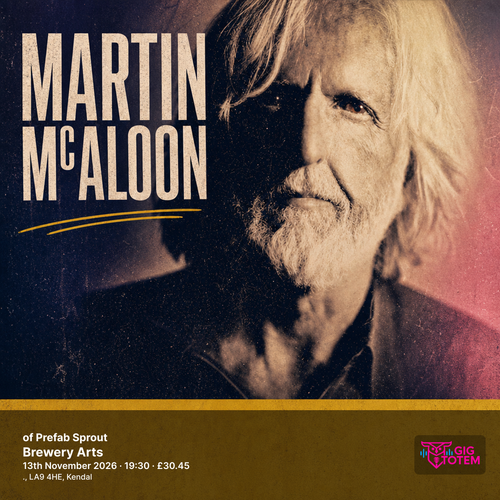 Martin Mcaloon at Brewery Arts on 13 November 2026 gig poster