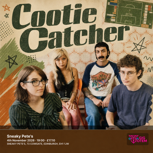 Cootie Catcher at Sneaky Pete's on 4 November 2026 gig poster