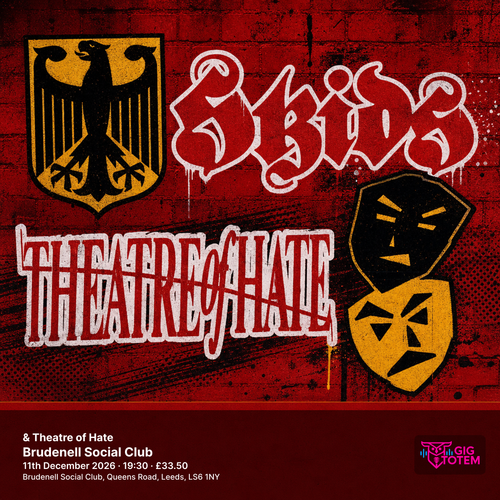 The Skids & Theatre of Hate Skids, Theatre of Hate at Brudenell Social Club on 11 December 2026 gig poster