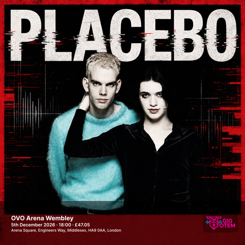Placebo at OVO Arena Wembley on 5 December 2026 gig poster