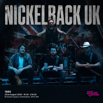 Nickelback Uk at 1865 on 22 August 2026 gig poster