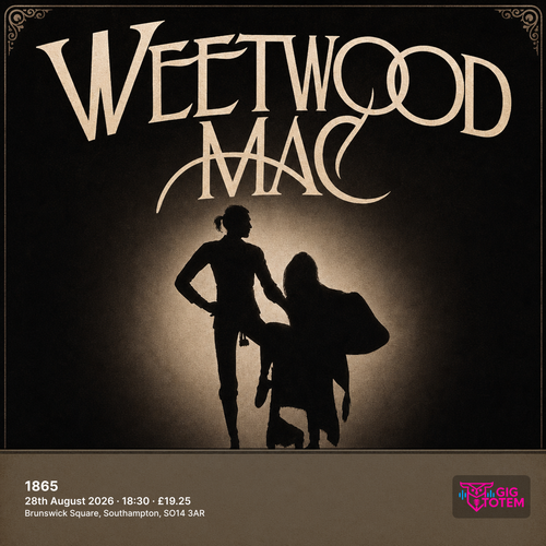 Weetwood Mac at 1865 on 28 August 2026 gig poster