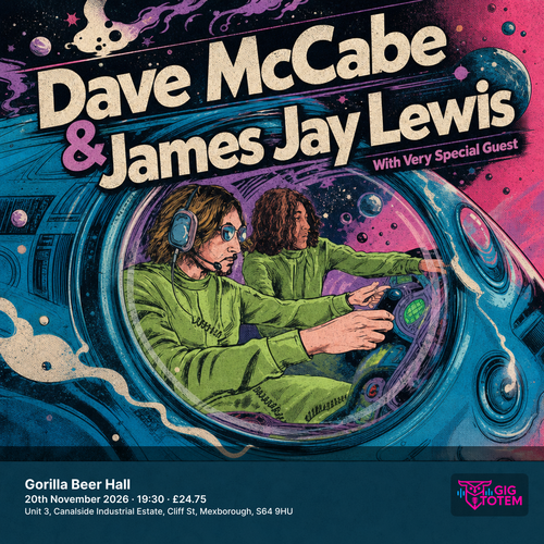 Dave McCabe & James Jay Lewis at Gorilla Beer Hall on 20 November 2026 gig poster