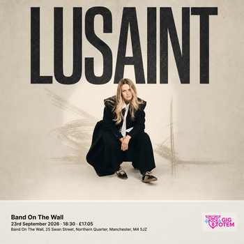 Lusaint Ewan Sim at Band On The Wall on 23 September 2026 gig poster