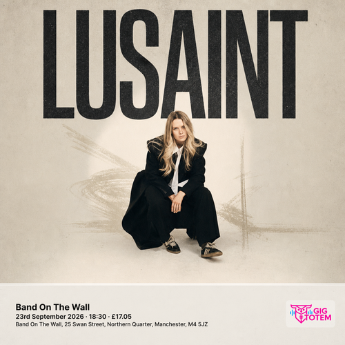 Lusaint Ewan Sim at Band On The Wall on 23 September 2026 gig poster