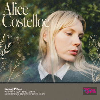 Alice Costelloe at Sneaky Pete's on 9 October 2026 gig poster