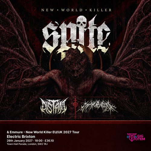 Spite & Emmure - New World Killer EU/UK 2027 Tour Spite, Emmure at Electric Brixton on 26 January 2027 gig poster
