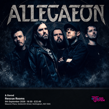 Allegaeon & Gorod Allegaeon, Gorod at Rescue Rooms on 9 September 2026 gig poster