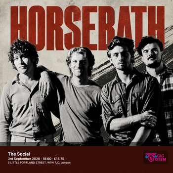 Horsebath at The Social on 3 September 2026 gig poster