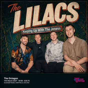 The Lilacs at The Octagon on 11 March 2027 gig poster