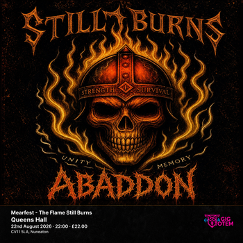Mearfest - The Flame Still Burns Cloven Hoof, Abaddon at Queens Hall on 22 August 2026 gig poster