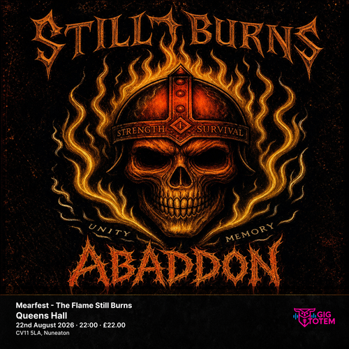 Mearfest - The Flame Still Burns Cloven Hoof, Abaddon at Queens Hall on 22 August 2026 gig poster