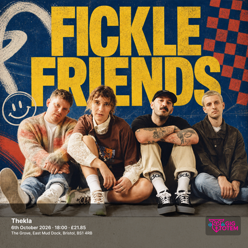 Fickle Friends at Thekla on 6 October 2026 gig poster