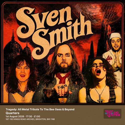 Tragedy: All Metal Tribute To The Bee Gees & Beyond Sven Smith at Quarters on 1 August 2026 gig poster