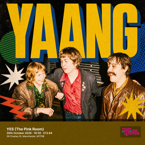 YAANG at YES (The Pink Room) on 30 October 2026 gig poster