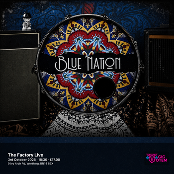 Blue Nation LIGHTNING THREADS at The Factory Live on 3 October 2026 gig poster
