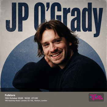 JP O'Grady at Folklore on 15 October 2026 gig poster
