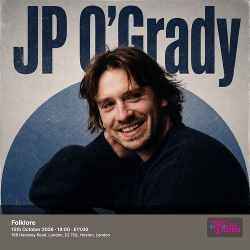 JP O'Grady at Folklore on 15 October 2026 gig poster