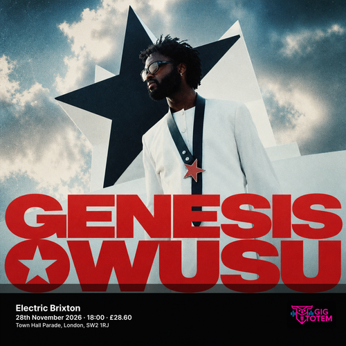 Genesis Owusu at Electric Brixton on 28 November 2026 gig poster