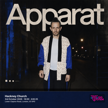 Apparat at Hackney Church on 3 October 2026 gig poster