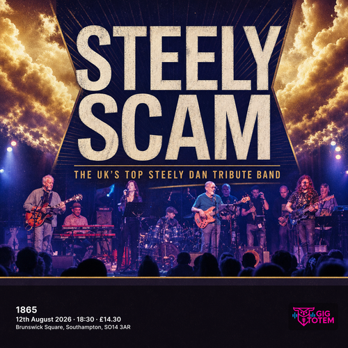 Steely Scam at 1865 on 12 August 2026 gig poster