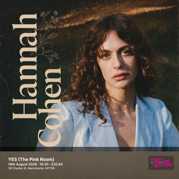 Hannah Cohen at YES (The Pink Room) on 19 August 2026 gig poster