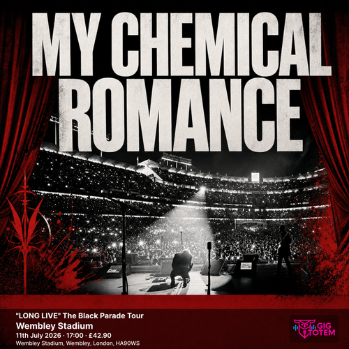 MY CHEMICAL ROMANCE "LONG LIVE" THE BLACK PARADE MY CHEMICAL ROMANCE, Joan Jett and the Blackhearts, Sunny Day Real Estate july 2026 tour poster