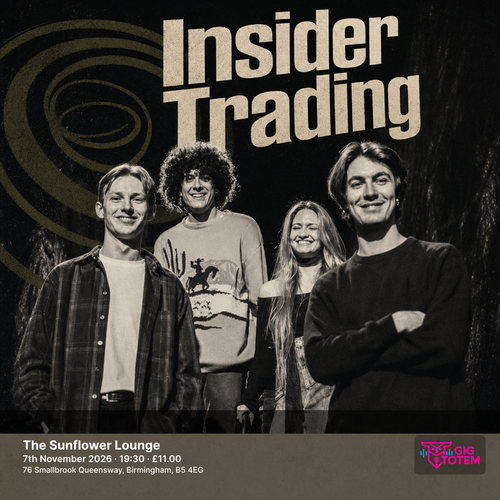 Insider Trading at The Sunflower Lounge on 7 November 2026 gig poster