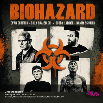Biohazard Sworn Enemy at Club Academy on 6 August 2026 gig poster