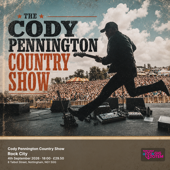 Cody Pennington Country Show The Cody Pennington Country Show at Rock City on 4 September 2026 gig poster