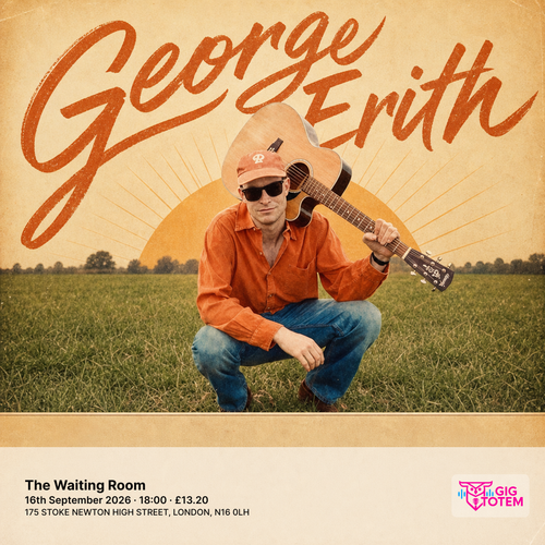 George Erith at The Waiting Room on 16 September 2026 gig poster
