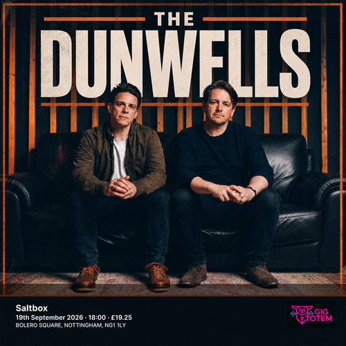 The Dunwells at Saltbox on 19 September 2026 gig poster