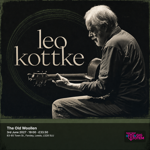 Leo Kottke at The Old Woollen on 3 June 2027 gig poster