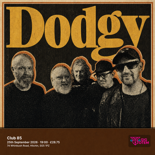 DODGY at Club 85 on 25 September 2026 gig poster