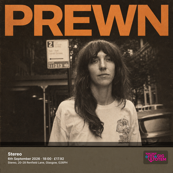 Prewn at Stereo on 6 September 2026 gig poster