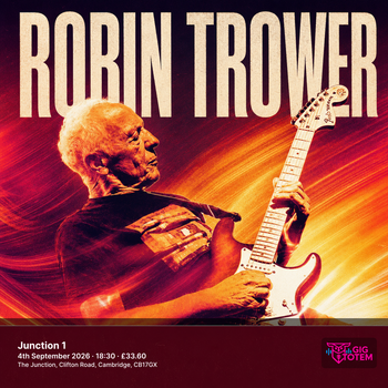 Robin Trower Jack J. Hutchinson at Junction 1 on 4 September 2026 gig poster