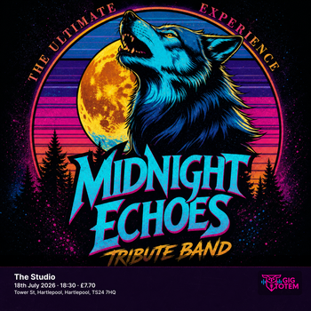 Midnight Echoes - Tribute Band at The Studio on 18 July 2026 gig poster