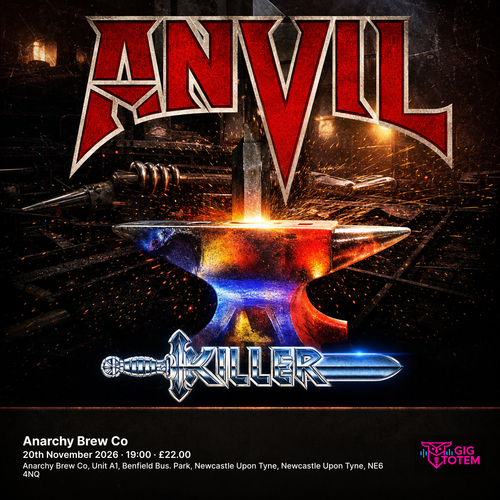 ANVIL / KILLER at Anarchy Brew Co on 20 November 2026 gig poster