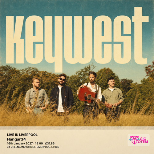 KEYWEST - LIVE IN LIVERPOOL KeyWest at Hangar34 on 16 January 2027 gig poster