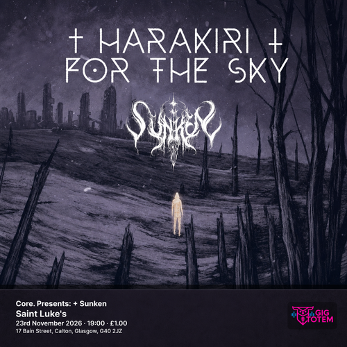 Core. Presents: Harakiri For The Sky + Sunken Sunken, Harakiri for the Sky at Saint Luke's on 23 November 2026 gig poster