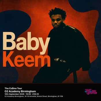 Baby Keem - The Ca$ino Tour Baby Keem at O2 Academy Birmingham on 16 September 2026 gig poster