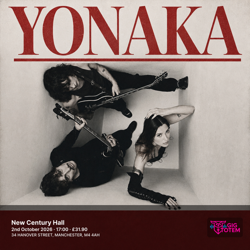 Yonaka at New Century Hall on 2 October 2026 gig poster