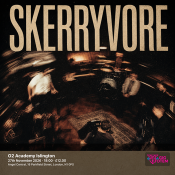 Skerryvore at O2 Academy Islington on 27 November 2026 gig poster