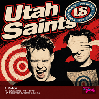 Utah Saints at PJ Molloys on 31 October 2026 gig poster