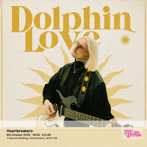 Dolphin Love at Heartbreakers on 8 October 2026 gig poster