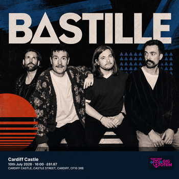 Bastille Arthur Hill at Cardiff Castle on 10 July 2026 gig poster